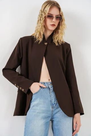 Übergroßer Schalkragenblazer