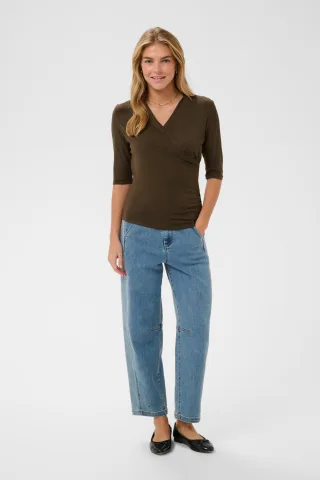 Kurzarm-Bluse ViggaSZ Kurzarm-Bluse Fitted