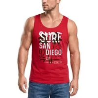 Neverless Tanktop Herren Tank-Top Surf Design San Diego Palmen Beach Strand Sommer mit Print