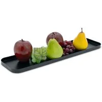Spetebo Dekotablett Kerzentablett 50 x 13 cm schwarz (Artikel, 1 St., Serviertablett), recheckig mit erhöhtem Rand