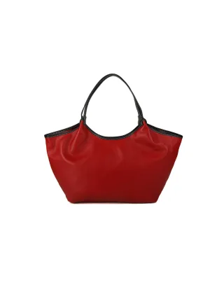 Giulia Monti Tote Bag Weinrot Schwarz