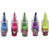 Snoopy Marker Marker Set 5 Farben Textmarker Filzstifte Schreibwaren im Zip Beutel, (Set, 5-tlg)