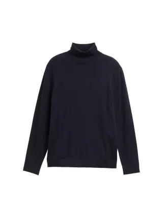 Tom Tailor - Rollkragenpullover aus Baumwolle blau - Gr. - XL