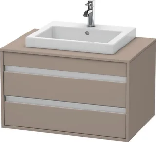Duravit Ketho Konsolenwaschtischunterbau wandhängend Basalt Matt 800x550x496 mm - KT675404343 KT675404343