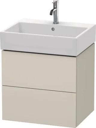 Duravit L-Cube Waschtischunterbau wandhängend Taupe Supermatt 584x459x544 mm - LC627508383 LC627508383