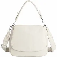 ITALYSHOP24 Schultertasche DAMEN TASCHE SHOPPER Umhängetasche Crossover Überschlagtasche BodyBag (Spar-Set: Tasche mit 2 Gürtel. Zusatz Muster Stoffgurt/Umhängeband, mit Schultergurt), Hobo Bag Reisetasche Crossbag für Schule Freizeit Urlaub LEDER OP