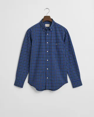 GANT - Regular Fit Classic Popeline Hemd mit Karomuster college blue - Gr. - 4XL