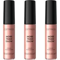 Catrice Highlighter MORE THAN GLOW LIQUID HIGHLIGHTER, 3-tlg., in einem schimmernden Ton für einen individuell anpassbaren Glow