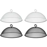 HAC24 Schutzhaube Speisen Abdeckhaube Speiseschirm Speisenhaube Fliegenhaube,(4-tlg) Metall Ø 30 cm