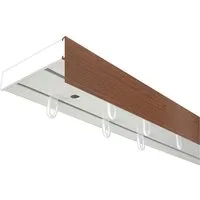 SN DECO GROUP Gardinenschiene Vorhangschiene SH (1) mit Blende 5 cm, 2-läufig, Fixmaß, mit Bohren, verschraubt, Kunststoff