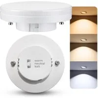 SSC-LUXon LED-Leuchtmittel LumiFLEX LED GX53 Leuchtmittel Lampe 3W drei Lichtfarben 3CCT 230V, GX53, Neutralweiß, Warmweiß, Tageslichtweiß