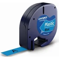 DYMO Beschriftungsband Schriftbandkassetten Kunststoff - laminiert 12 mm x 4 m schwarz auf bl