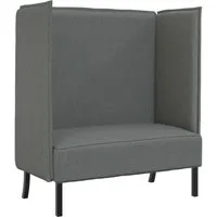 vidaXL Sofa Hoher Rücken Sofa 101cm Dunkelgrau Stoff, 1 Teile