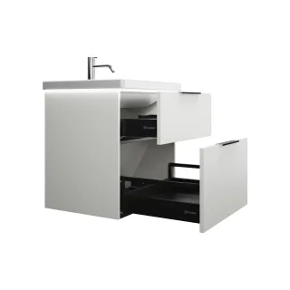 Burgbad Keramik Waschtisch-Set Eqio Weiß Matt/Alpinweiss, SEZA063F6014C0001 SEZA063F6014C0001