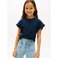 Tommy Hilfiger T-Shirt ESSENTIAL TOP SHORT SLEEVE Kinder bis 16 Jahre, mit Rüschen, relaxed fit
