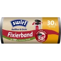 Swirl Müllbeutel Swirl® Fixierband-Müllbeutel XL 30 L Reißfest &