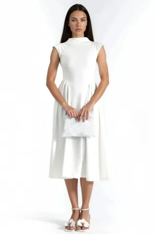 Texturiertes Panel-Midi-Kleid