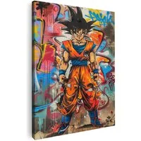Artmazing Leinwandbild Goku Grafitti, Goku Grafitti, gesp. auf FSC Echtholz-Keilrahmen, in versch. Größen