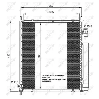 NRF Klimakondensator + Trockner Honda Jazz GD GE 35562