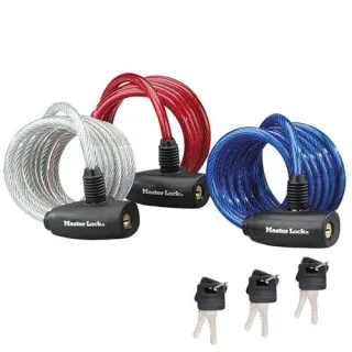 3x1 Master Lock 8mm Spiralkabelschloss 8127EURTRI