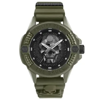 Philipp Plein The $kull Ecoceramic Herrenuhr grün