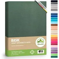 leevitex® Spannbettlaken Jersey aus 100% Baumwolle, für Kinder- & Standardmatratzen, Jersey, Gummizug: rundum, 100% Baumwolle, anschmiegsam & dehnbar, diverse Größen und Farben