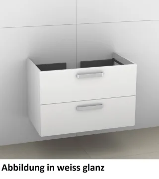 Artiqua 414 Waschtischunterschrank für Memento 513381, 513383 Quarzgrau Hochglanz Select, 414-WU2L-V 414-WU2L-V80-7162-172