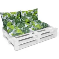 Amilian Stuhlkissen - Bankauflage - Gartenbankauflage - 60x120cm + 2 x 40x60cm, 3er Set - Gartenbankauflage - Pallettensitzkissen - Bankkissen