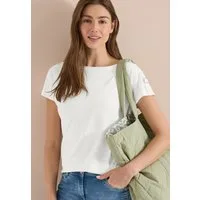 CECIL Kurzarmshirt Sommershirt mit Schnallendetail