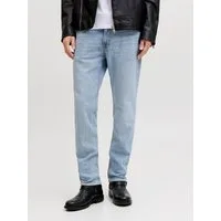 Jack & Jones Regular-fit-Jeans JJICLARK im Used-Look, Stretchkomfort und niedrige Leibhöhe Baumwollmischung, regular fit