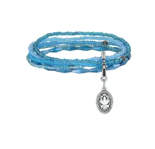 konplott - Wickelarmband mit Perlen blau