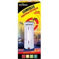 WEITECH Insektenfalle Lampenfalle, UV Lampe mit Leimplatte gegen fliegenden Insekten
