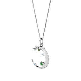 Orphelia 'Eline' Damenkette mit Anhänger aus 925er Sterlingsilber – Silber ZH-7497