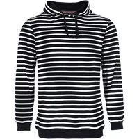 modAS Kapuzenpullover 29006 Unisex Pullover gestreift – Bretonisches Streifenshirt mit Kapuze
