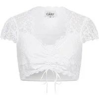 Nübler Dirndlbluse Dirndlbluse Kurzarm Lisa in Weiß von Nübler