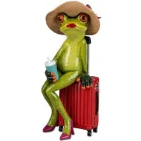 formano Dekofigur Froschlady Reise Frosch m. Koffer od Frosch m. Handtasche Froschhausen