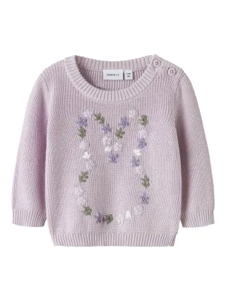 NAME IT - NBFDETUMMI LS KNIT lavender fog - Gr. - 56