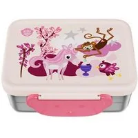 Affenzahn Lunchbox Edelstahl Brotdose, Edelstahl, (Edelstahl Brotdose, 2-tlg., 1x Brotdose, 1x Trennfach), spülmaschinengeeignet
