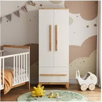 VitaliSpa® Kleiderschrank Malia, Weiß/Artisan/Artisan, 70 x 186.8 cm (1-St)