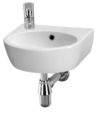 Neuesbad Round Keramik Handwaschbecken links, B: 400 mm, T: 320 mm, weiss FS00187