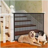 FLOCKI Pets™ Hundegitter Hundegitter mit Klebehaken, flexibles Treppenschutzgitter, Mit praktischen Klebehaken für eine schnelle Installation