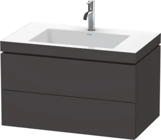 Duravit L-Cube c-bonded Set wandhängend Graphit Supermatt 800x480x500 mm - LC6927O8080 LC6927O8080