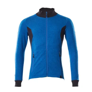 MASCOT Herren Sweatshirt mit Reißverschluss ACCELERATE Azurblau / Schwarzblau XXL - 18484-962-91010-2XL