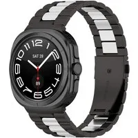 Wigento Smartwatch-Armband Edelstahl für Samsung Galaxy Watch 9 / 8 / 8 Classic Three Beads Tool, Three Beads Edelstahlarmband mit Entfernungswerkzeug