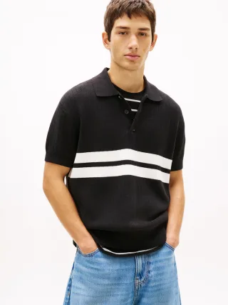Tommy Jeans (PVH Group) - TJM REG SS KNITTED POLO Black - Gr. - L