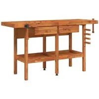 vidaXL Werkbank Werkbank mit Schubladen Schraubstöcken 162x62x83 cm nholz, (1-tlg)