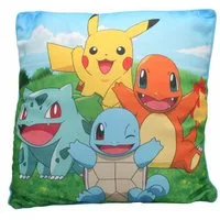 POKÉMON Dekokissen Pikachu, Bisasam, Glumanda & Schiggy Pokemon 40x40 cm Deko-Kissen