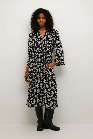 Kleid Regular fit black offwhite