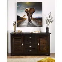OTTO home Sideboard Rauna, Kommode, Landhausstil (B/T/H: 150/37/84 cm), Kommode, FSC®-zertifiziertes Massivholz, Breite 150 cm