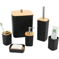 Cheffinger Seifenspender Bad-Accessoire Set Seifenspender Zahnbürstenhalter WC-Bürste